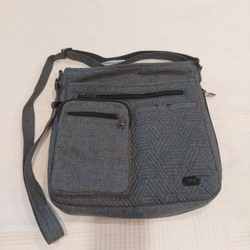 Lug Monorail Convertible Crossbody Backpack Gray Bag Travel Organizer Nylon